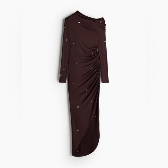 EYELET-DETAIL ASYMMETRIC DRESS NO OFFERS - Picture 6 of 10